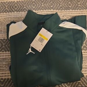 Jordan Women's Green and White Varsity Jacket